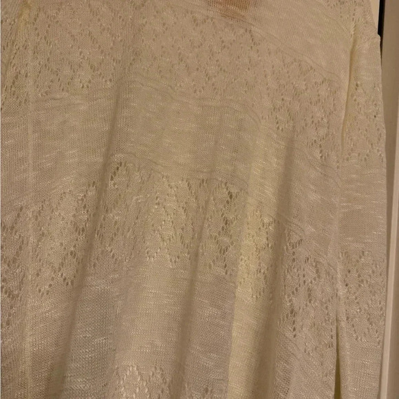 Grecerelle White Knit Cardigan Size L - Picture 7 of 8